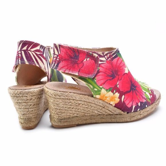 High Heel Floral Espadrilles - Picture 5 of 5
